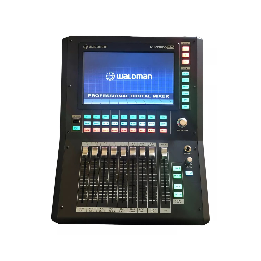 Mesa De Som Digital Waldman Profissional Mixer 20 Canais.